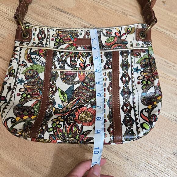 Sakroots Artistic Owl Crossbody Purse Embroidered Strap Boho - Picture 5 of 16